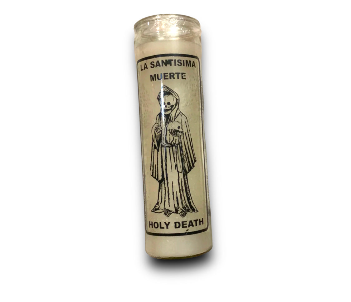 Candle Santa Muerte Blanca